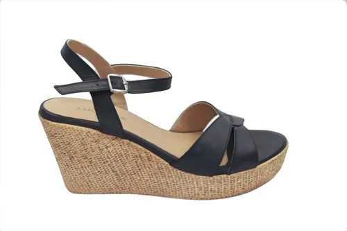 Sandalia Mujer Lucerna Gondola Cuero Taco 9 Cm Oferta