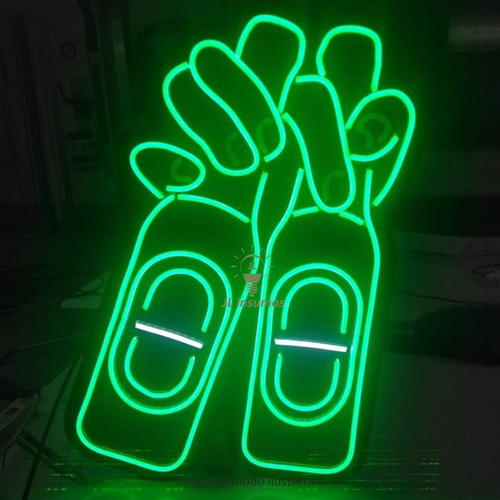 Imagen 3 de 4 de Tiras De Neon Led Verde 220v Ip68 5mts