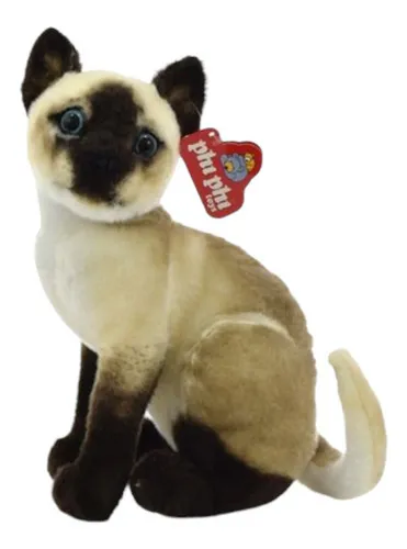 Peluche Gato Sentado Suave Phi Phi Toys Color Gato siamés