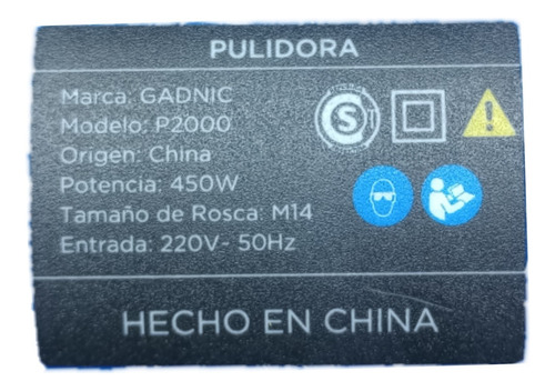 Portacarbones Repuesto Pulidora Gadnic P2000 450w Par De Portacarbones De Pulidora