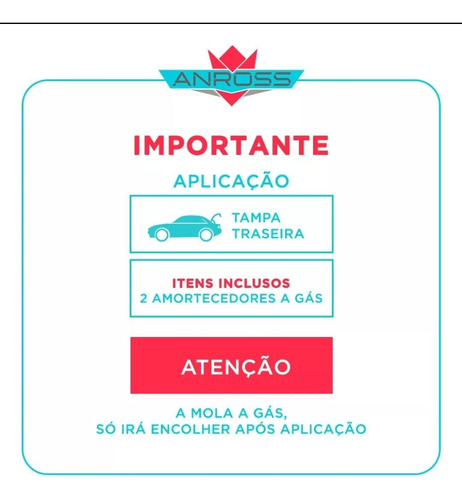 Par Amortecedor Porta Malas Tampa Traseira Gol 2008 A 2016