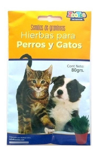 Hierbas Para Gatos Sobre 80 Grs. - Zootec