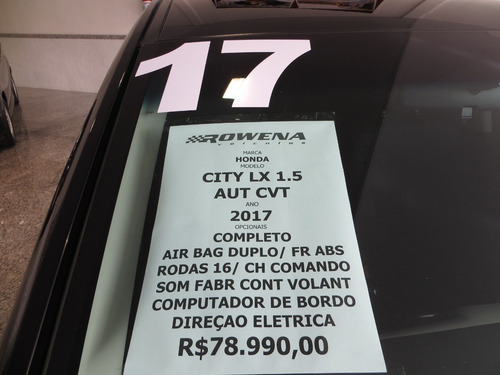 Imagem 10 de 14 de City Lx 1.5 Aut Cvt 2017/17 Unico Dono Novissimo