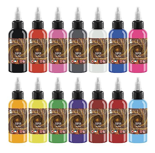 Tinta Baodeli Juego De  Para Tatuajes - 14 Colores, Botellas