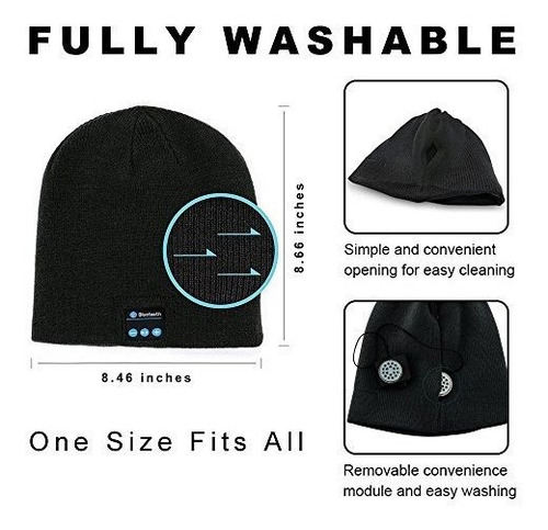 Gorro Bluetooth, Gorro Inalambrico Unisex Para Auriculares R