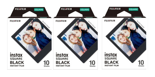 Rollo Fujifilm Instax Square Black Frame X3 Unidades Entrega