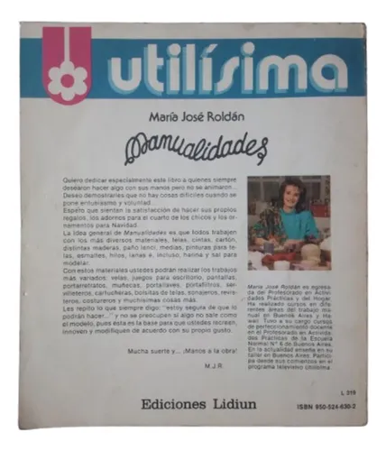Manualidades Utilisima Maria Jose Roldan Ediciones Lidiun (Usado)