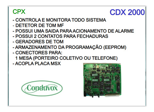 Placa Cpu Cdx-2000 - Cpx-a  - 8 Enlaces