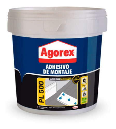 Pegamento Adhesivo De Montaje Pl 500 10 Kg Agorex 