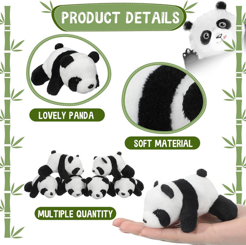 Sotiff 36 Pcs Panda Animal Panda Panda Plush Animal Juguete