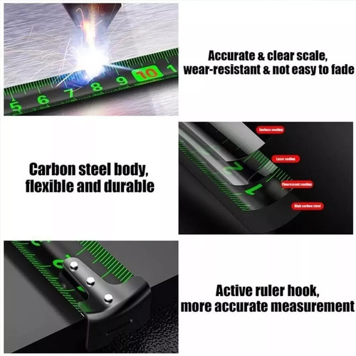 Flexómetro Aorui A10is7 10m Acero Plástico Plegable Cm/mm