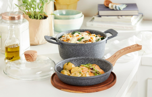 Maestro De Cocina - Set Granito Sarten 24cm & Cacerola 24cm