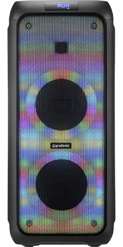 Caixa de Som Amplificada Gradiente Full LED com Bluetooth Rádio FM Entrada USB 400W - GCL104