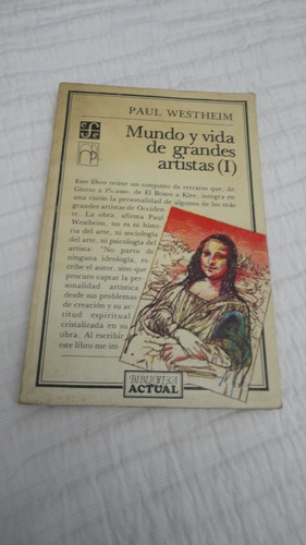 Mundo Y Vida De Grandes Artistas 1 - Paul Westheim