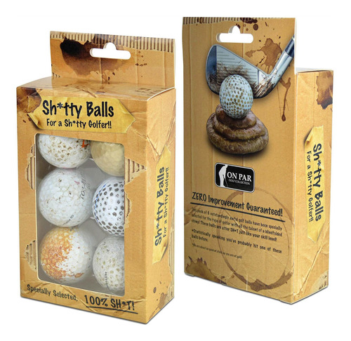 On Par Sh Tty Novelty Fun Rubbish Golf Balls Are The For