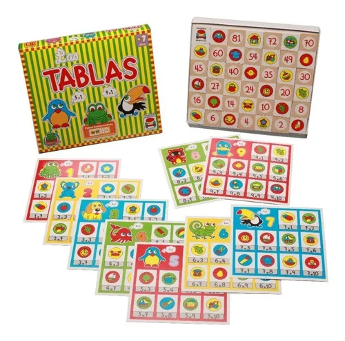Las Tablas De Multiplicar Juego De Mesa Didactico En Madera