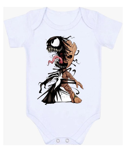 Body Bebê Venom Groot Infantil Personalizado Unissex Barato