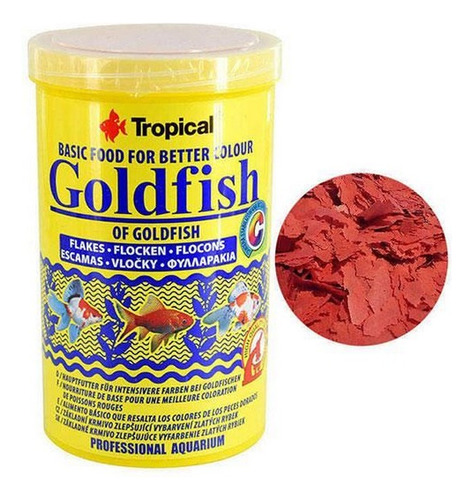 Alimento Peces Hojuelas Tropical Goldfish Color 1000 Ml