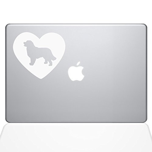 The Decal Guru Heart Bernese Mountain Dog Macbook Decal