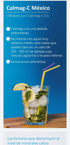 Imagen 2 de 7 de Bebida Calmag-c Con Calcio Y Magnesio Vit C