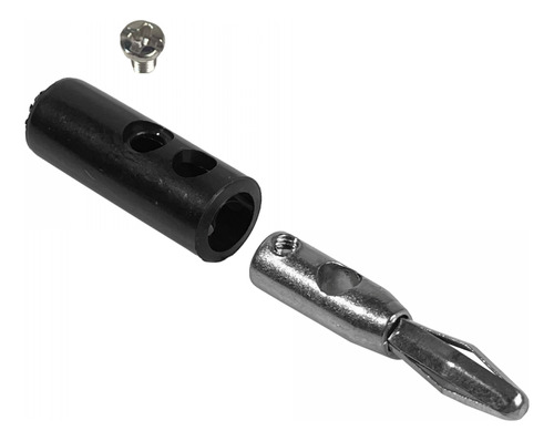 Kit Conector Banana Aislado Negro 4mm Macho Y Hembra