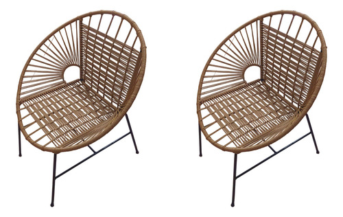 Silla Capri Entrelazada X2 / Envío A Todo El Pais Marrón