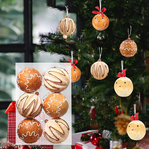6 Adornos De Bolas De Navidad, Adornos Colgantes Para