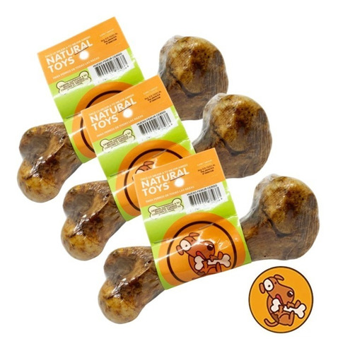 3 Hueso Femur Cerdo 185 Gr, Snack Para Perros Natural