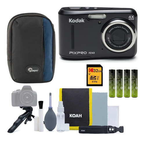 Kodak Pixpro Fz45 - Cámara Digital Con Zoom Amigable (negr.