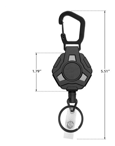 Cordón De Llavero Retráctil Resistente Correas Poligonales P