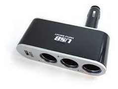 Triple Socket 3 Bocas 12-24v + Cargador Usb 5v Cabezal Móvil