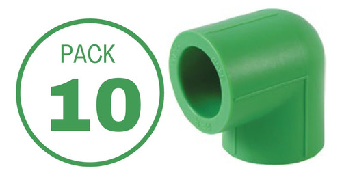 Pack 10 Unidades Codo Ppr 90 ° 25 Mm