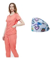 Comprar Uniforme Quirúrgico Anti Fluidos Dama Y Gorro Quirúrgico