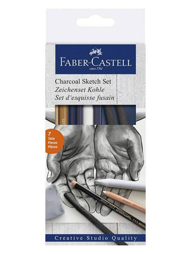 Faber-castell Kit Dibujo Carboncillo Sketch 7 Piezas