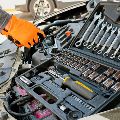 Set 70 Pz Llaves Dados Puntas Y Matraca Automotriz