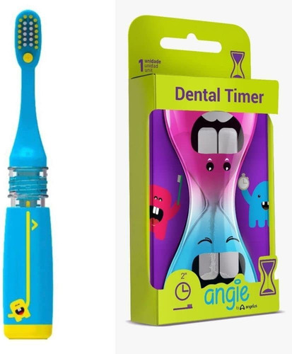 Escova Magic Brush Extra Macia Azul + Dental Timer - Angie