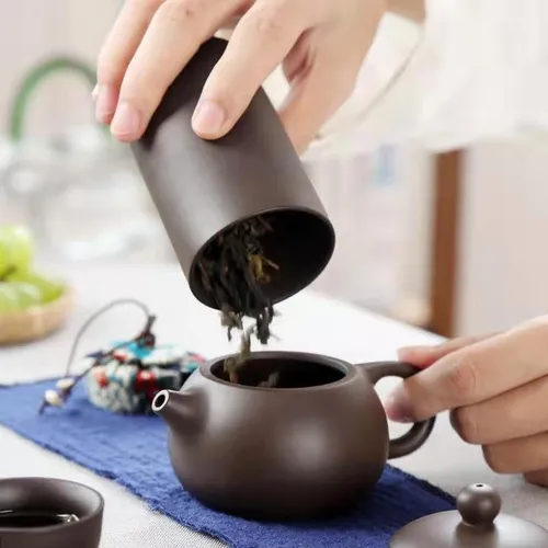 Juego De Té De Viaje Arena Morada Portátil