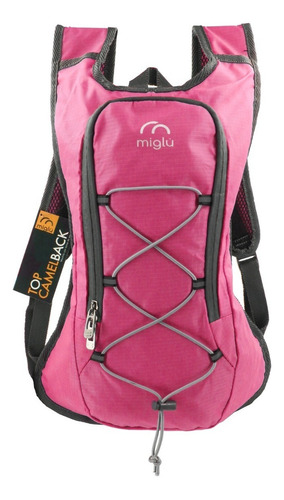 Mochila Hidratación Trekking Fucsia 2lts Miglú R4019