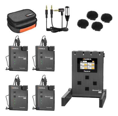 Comica Micrófono De Solapa Inalámbrico Uhf, Boomx-u2 Qua Mic