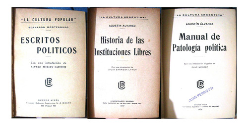 Escritos Politicos Patologia Politica Monteagudo 3ts 1920 