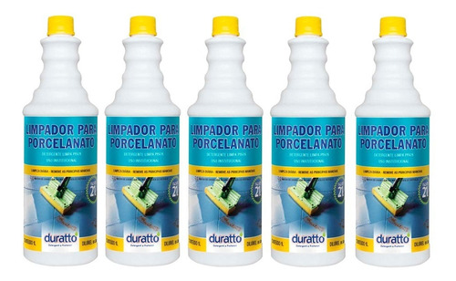 Limpador Para Porcelanato Duratto 1lt Kit C/ 5 Uni.