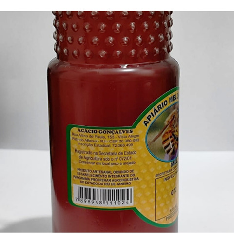 Mel Puro Direto Do Produtor 450ml Líquido