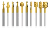 Comprar Fresas Hss Titanio Para Madera Juego 10u Vástago 3mm