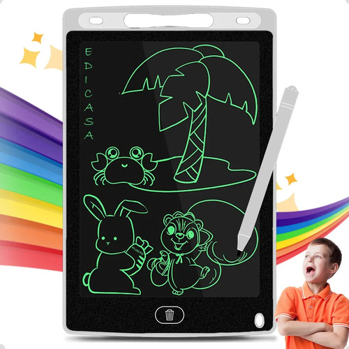 Lousa Mágica Infantil Digital Educativa Interativa Tablet Desenho Escrever Branco Homeroarte
