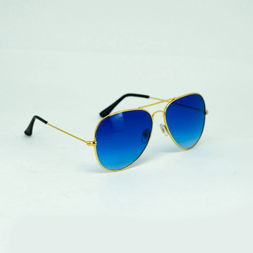 Óculos De Sol Cor Azul/dourado