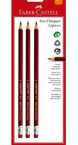 Lápiz Chequeo Triangular X12 Und Faber Castell X5 Cajas