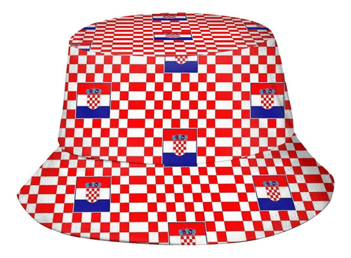 Bonito Sombrero De Cubo Con Bandera De Croacia, Sombrero De 