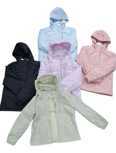 Campera 2 En 1 Mujer Rompeviento Impermeable Importado