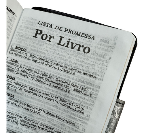Bíblia Sagrada Rc Letra Grande Tamanho Médio Com Índice Lateral Capa Preto Onça Com Botão Lateral