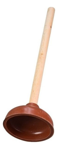 Destapador De Inodoro Negro Mango De Madera